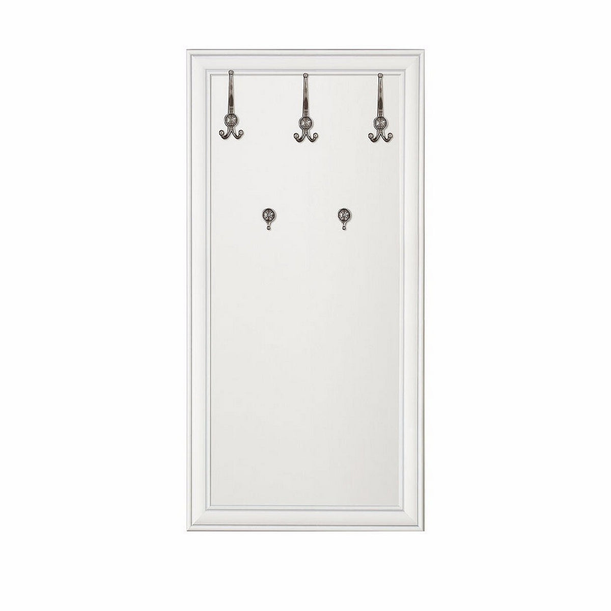 Cuier hol intrare IDENTO, alb, PAL/metal, 75x3x144 cm