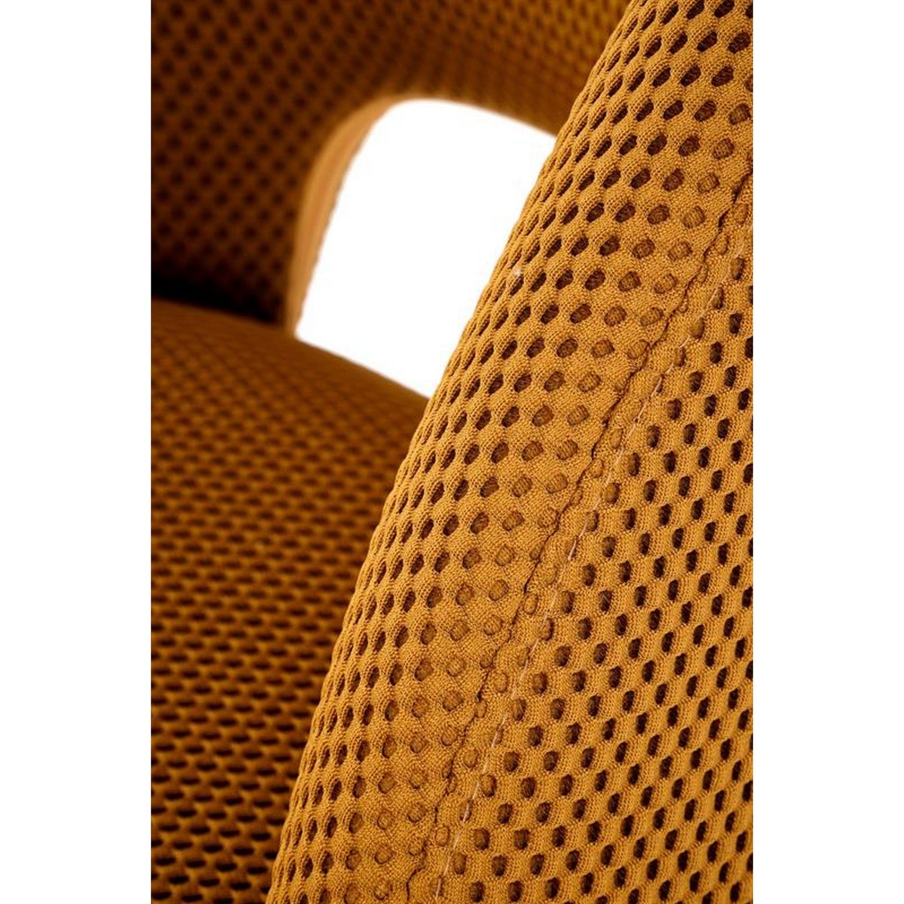 Scaun rotativ K546, galben/negru, panza/metal, 52x60x79 cm