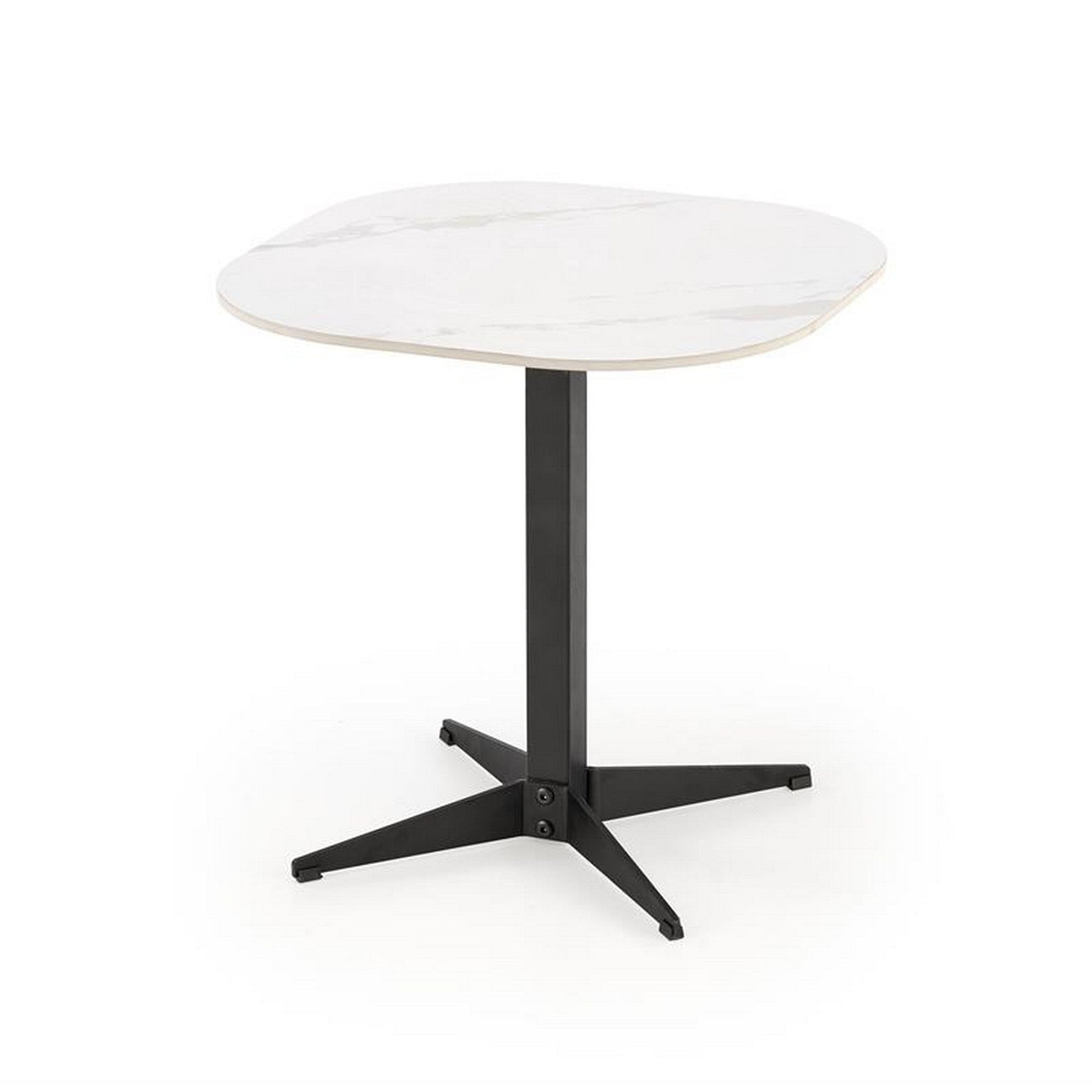 Masuta BORNA S, alb/negru, ceramica/metal, 50x50x50 cm