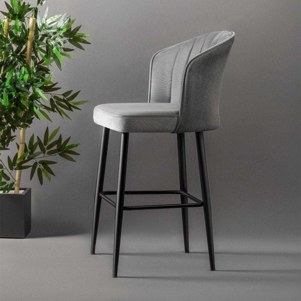 set de scaune de bare 2 bucati rubi grey 107bck1156