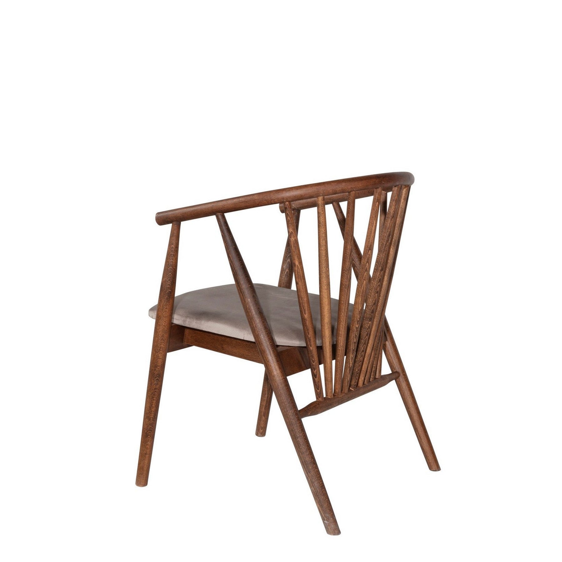 Scaun ALBERO 48, bej/nuc, stofa clasica/lemn, 55x47x77 cm
