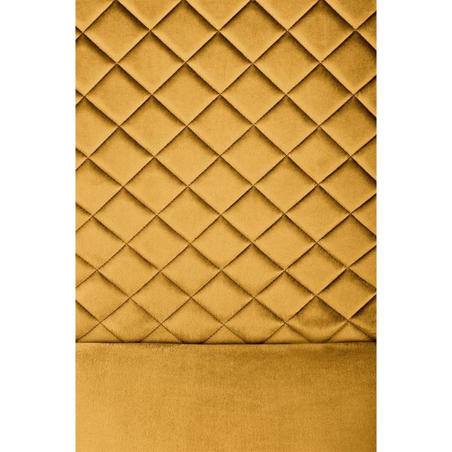 Scaun tapitat K442, galben, stofa catifelata, 46x61x102 cm