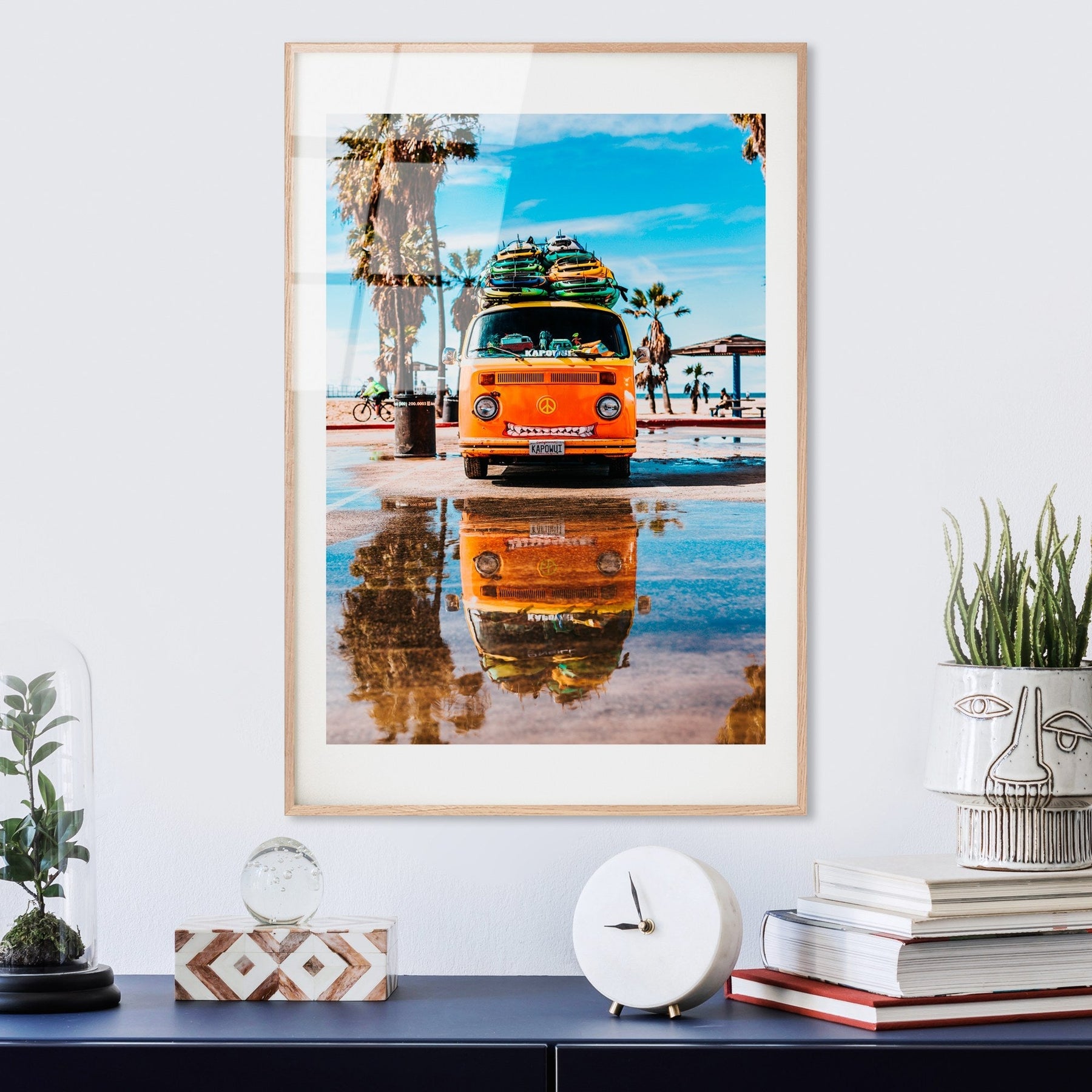 Tablou UV-1073, multicolor, sticla/lemn, 30x45 cm