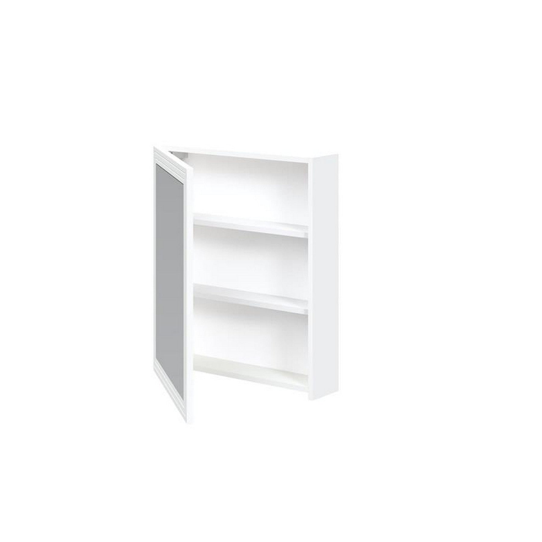 Dulap baie TORETO, alb mat, PAL laminat, cu oglinda, 60x15x70 cm