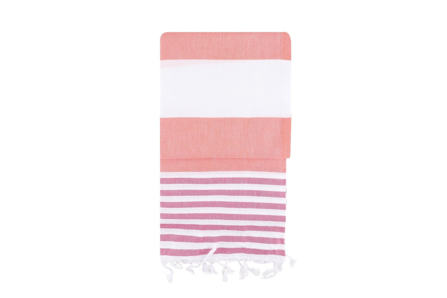 Prosop plaja FOUTA SULTAN, alb/portocaliu/roz, bumbac, 100x180 cm