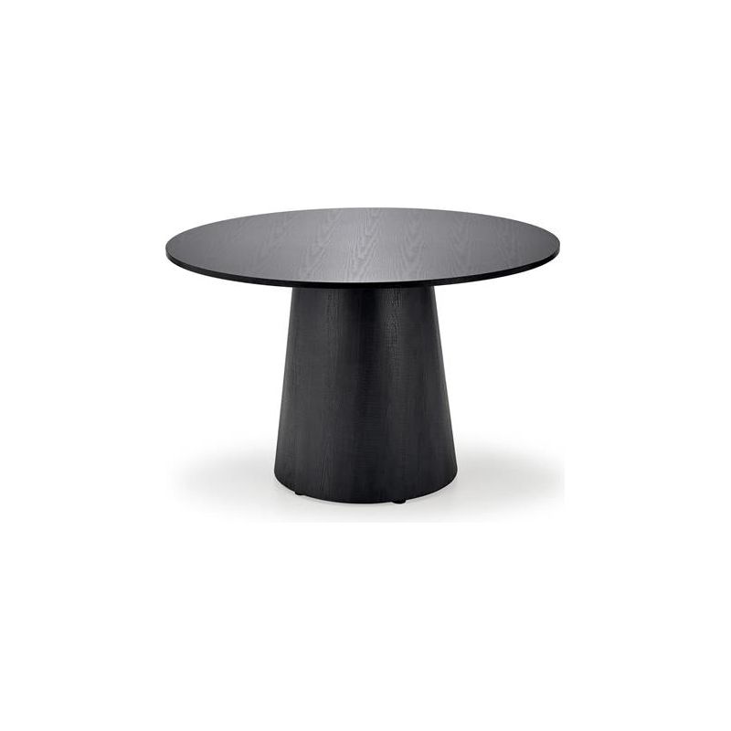 Masa rotunda GINTER, negru furniruit, 120x77 cm
