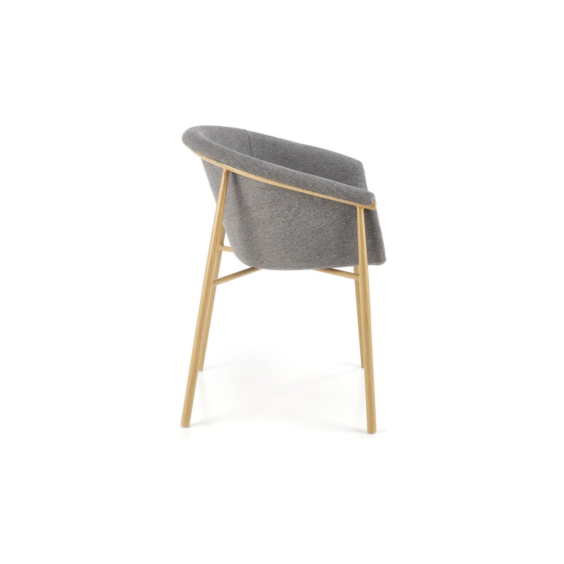Scaun K489, gri/stejar, stofa clasica/metal, 59x56x80 cm