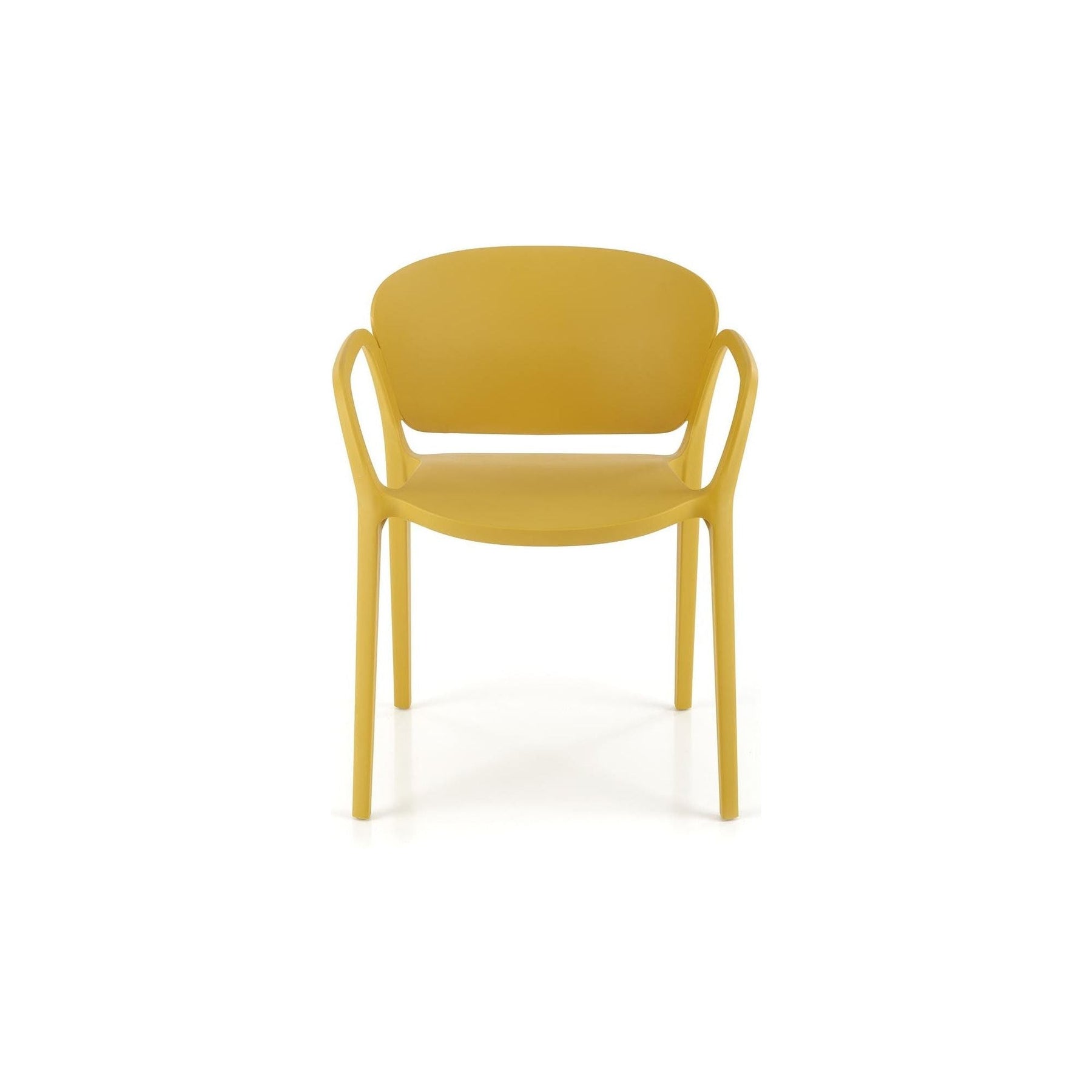 Scaun K491, galben, polipropilen, 60x67x76 cm