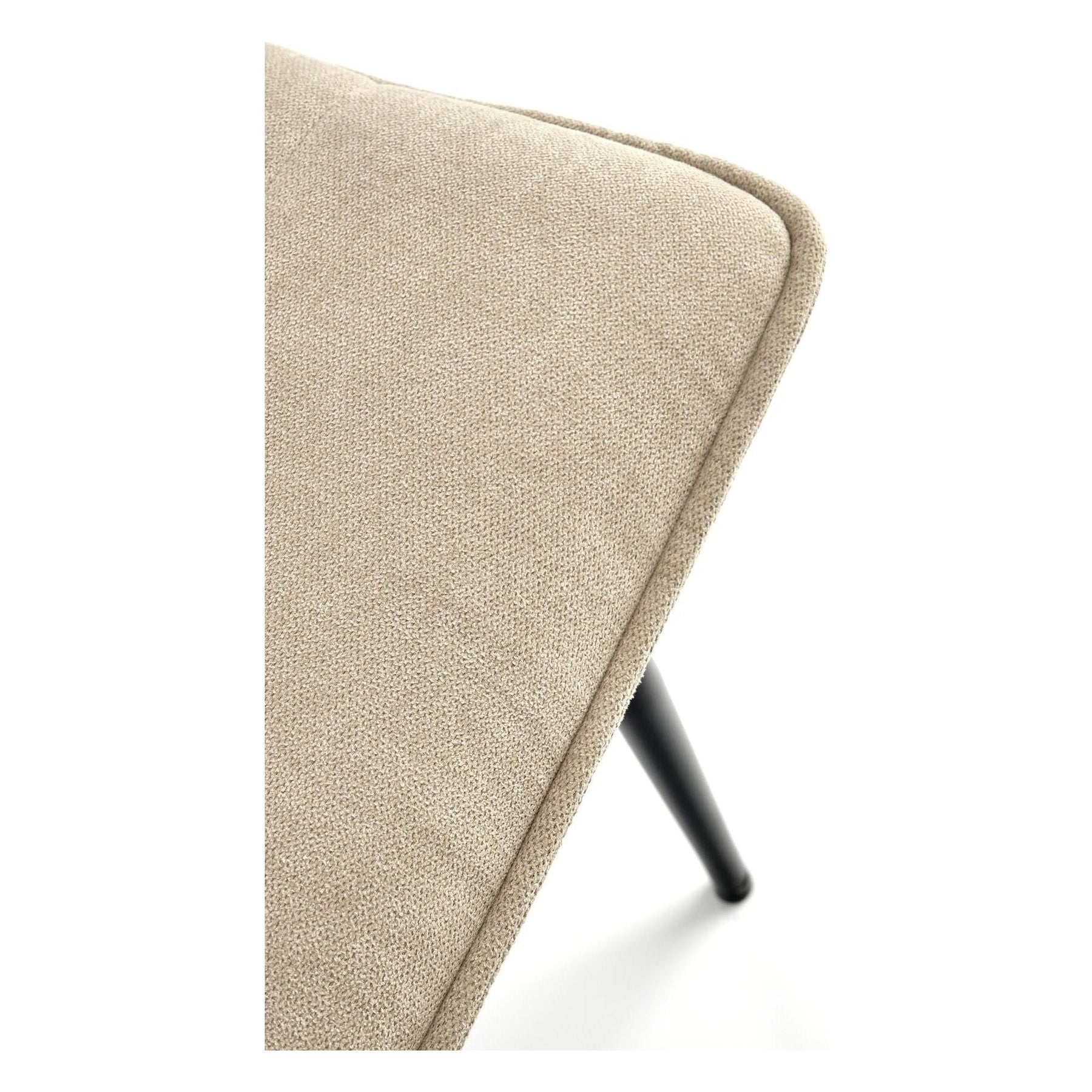 Scaun K493, bej/negru, stofa clasica/metal, 47x60x92 cm