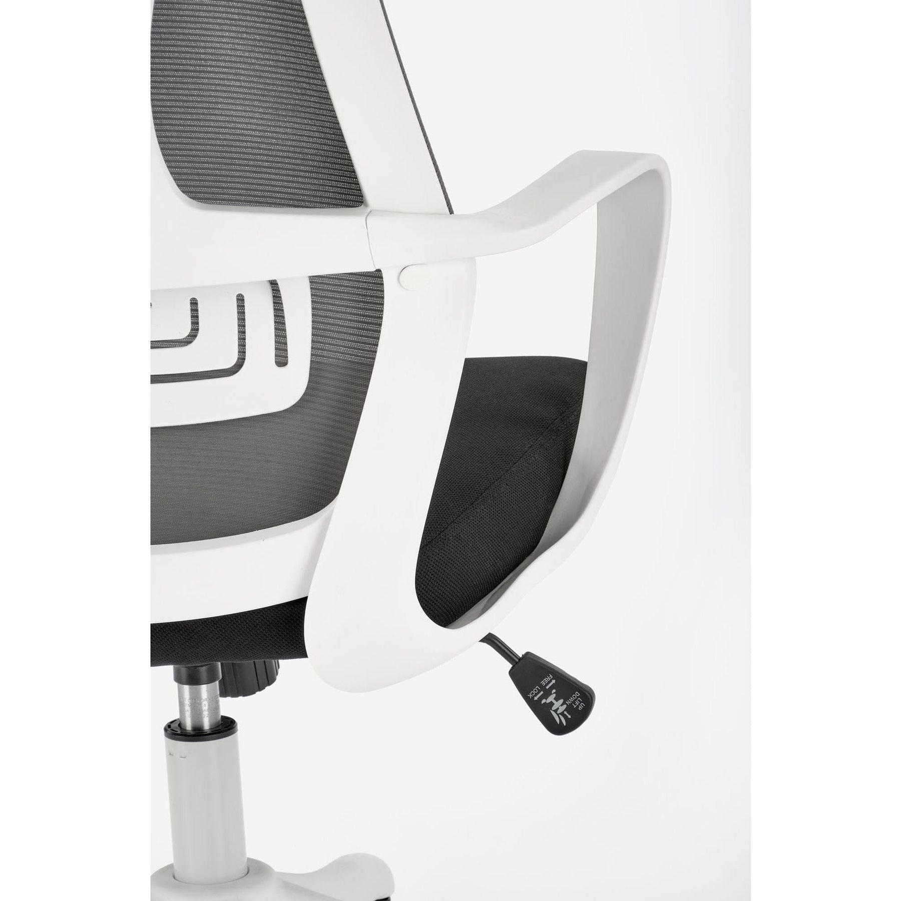 Scaun de birou VALDEZ 2, negru/alb, plasa/metal, 62x63x124 cm