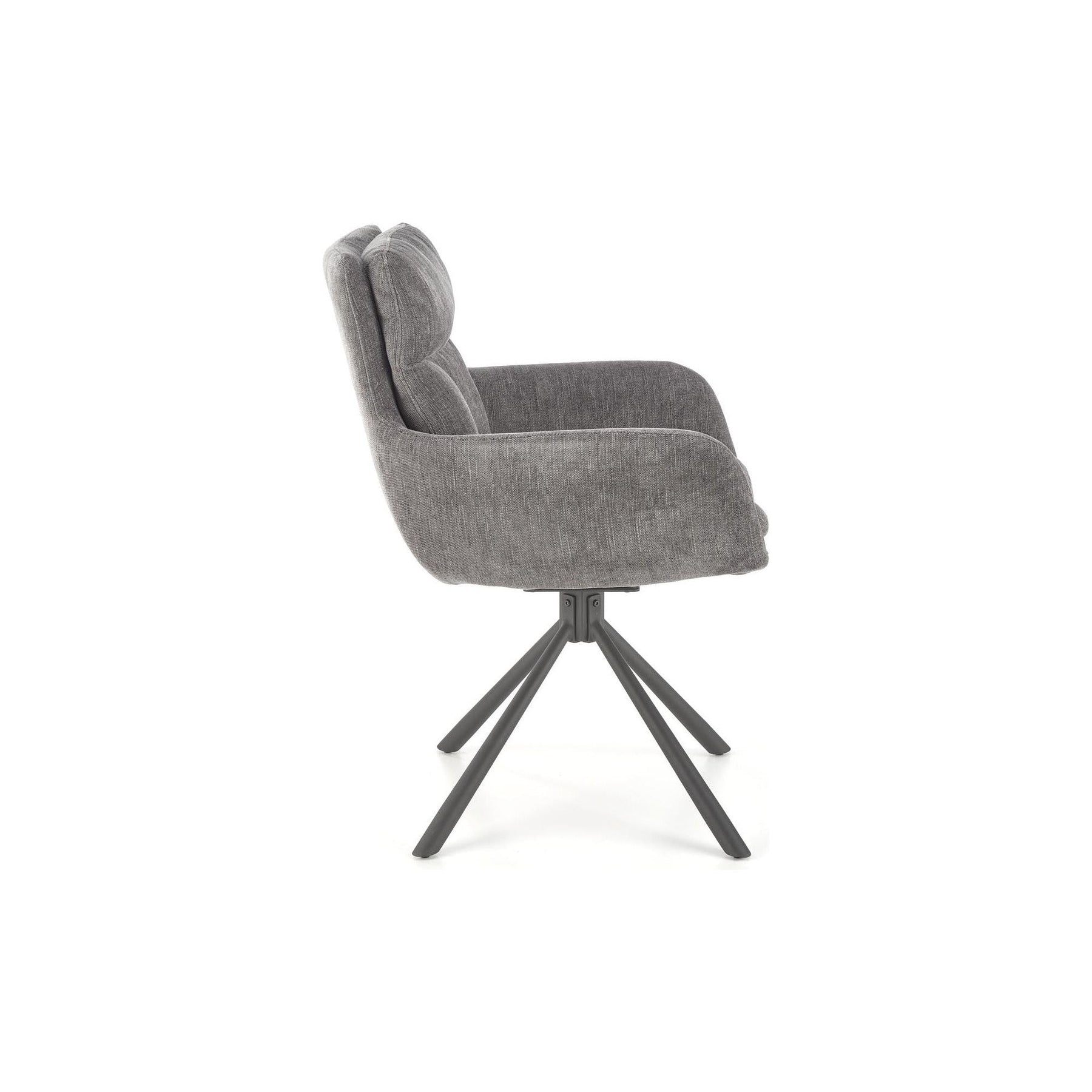 Scaun rotativ K495, gri, stofa clasica, 87x60x65 cm