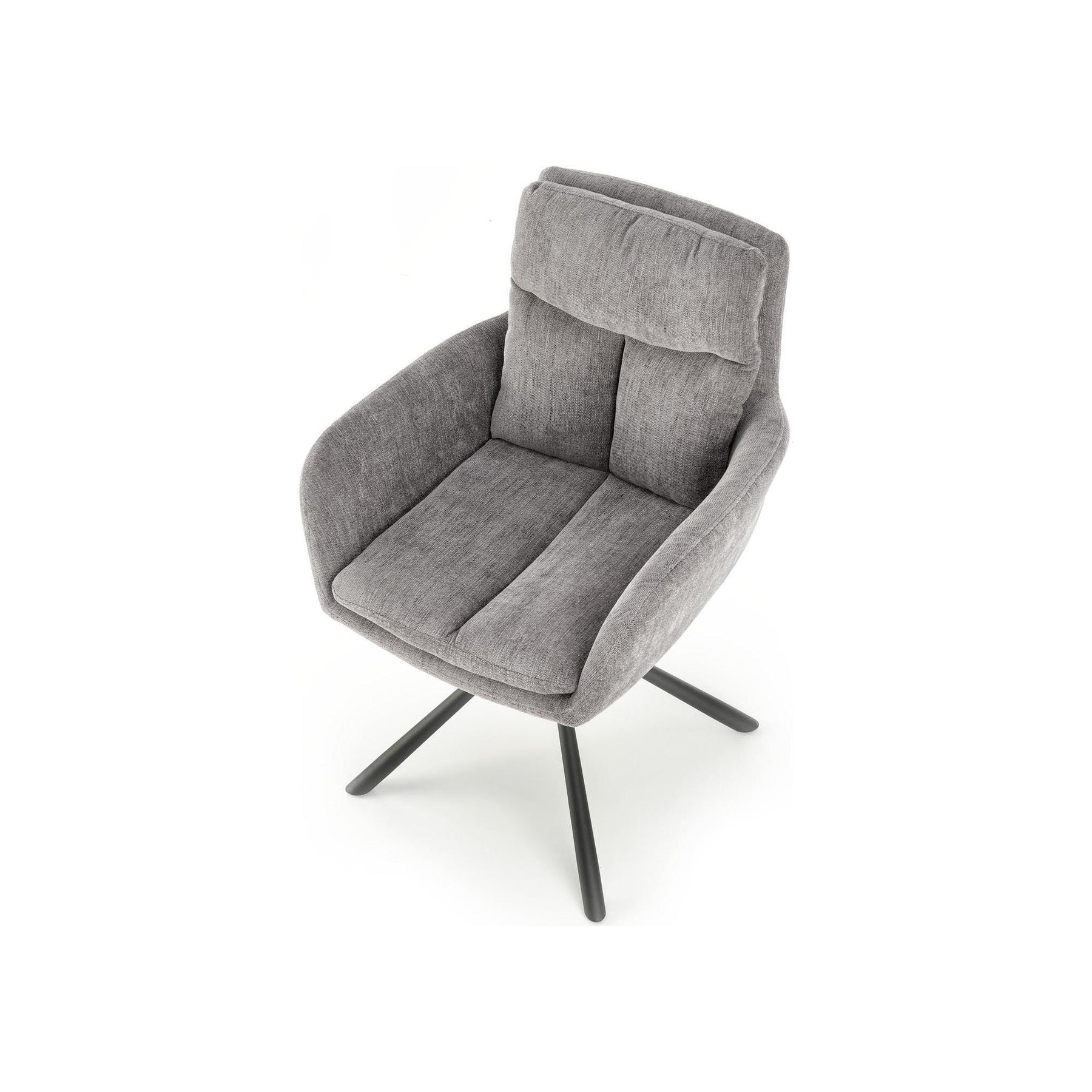 Scaun rotativ K495, gri, stofa clasica, 87x60x65 cm