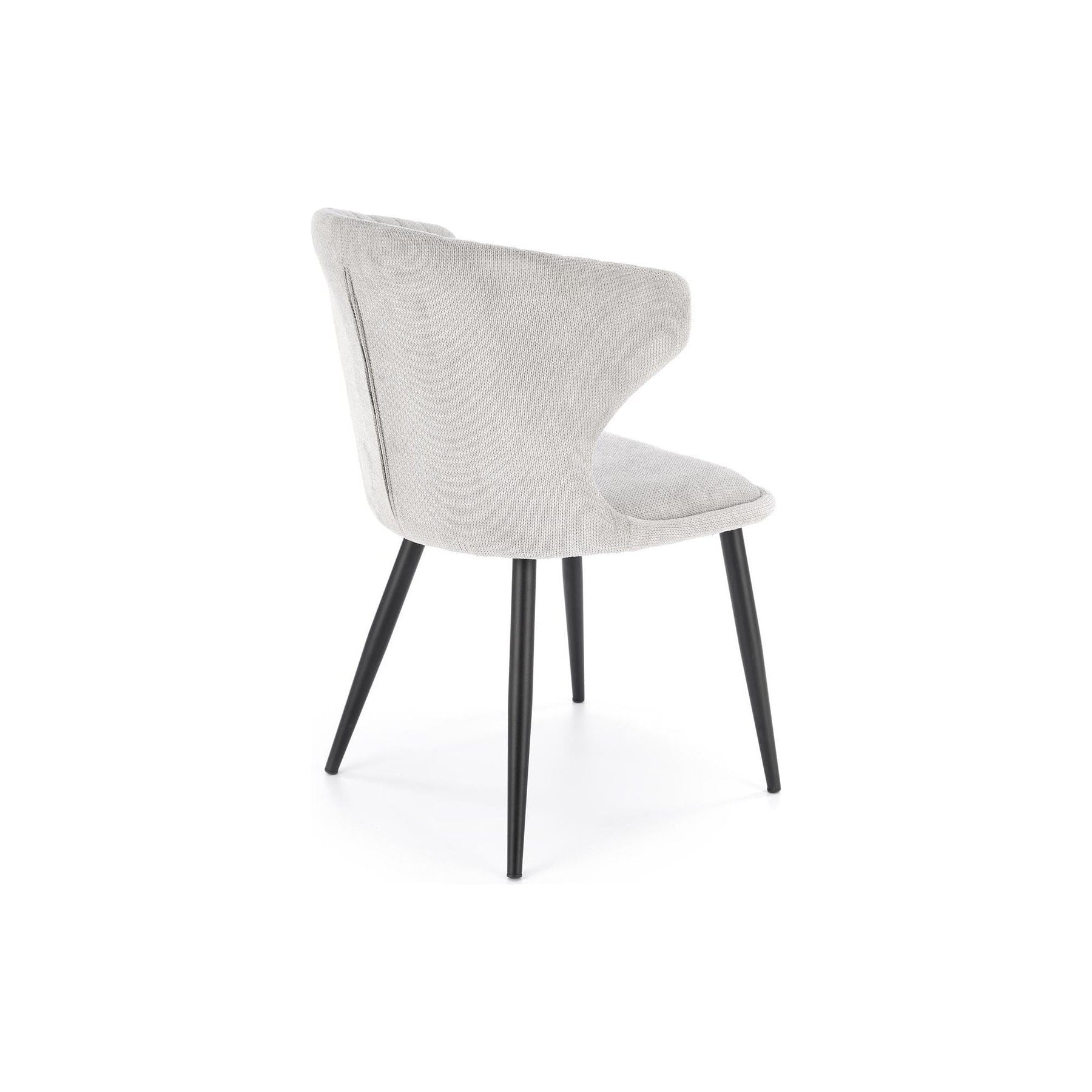 Scaun K496, gri, stofa clasica/metal, 56x58x84 cm