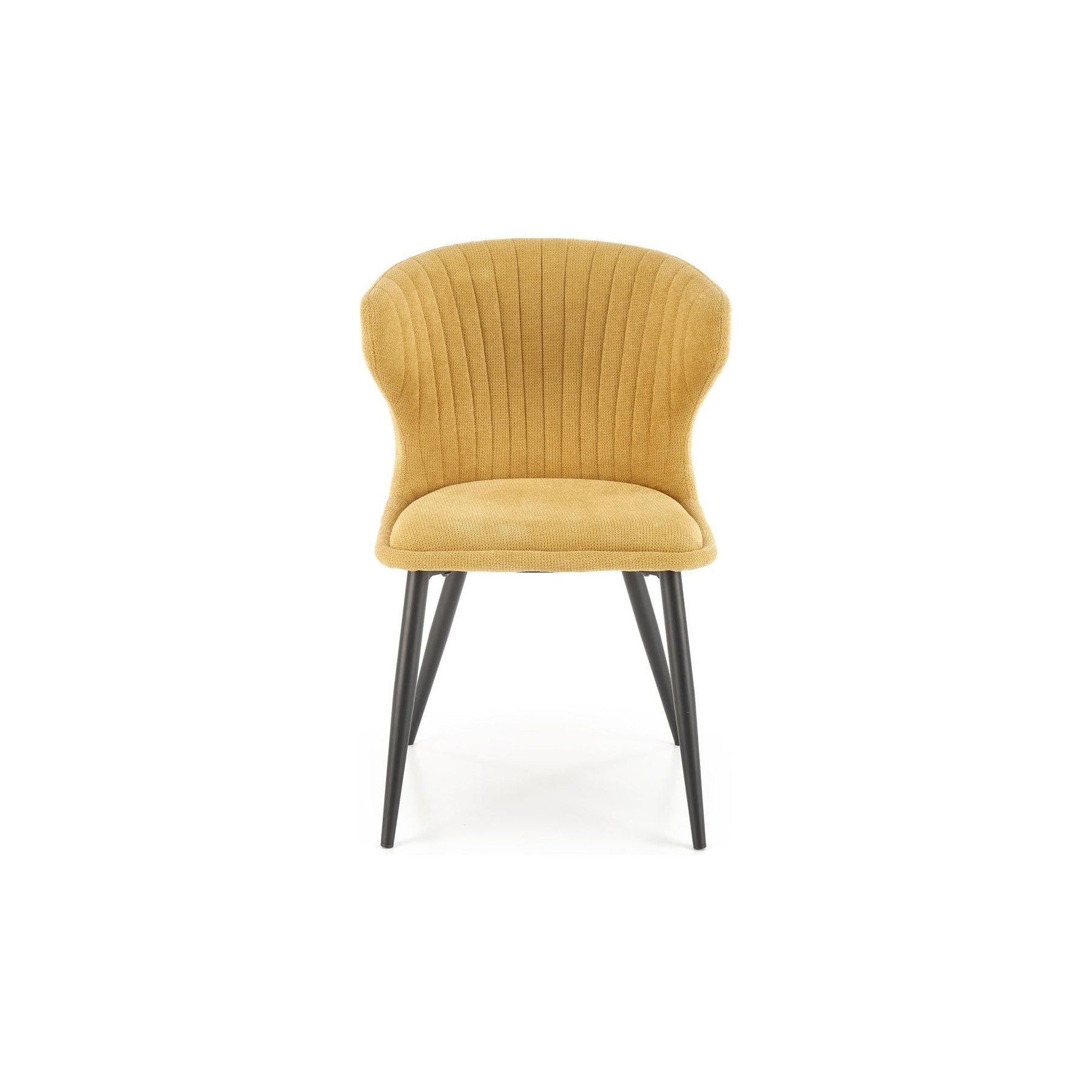 Scaun K496, galben, stofa clasica/metal, 56x58x84 cm