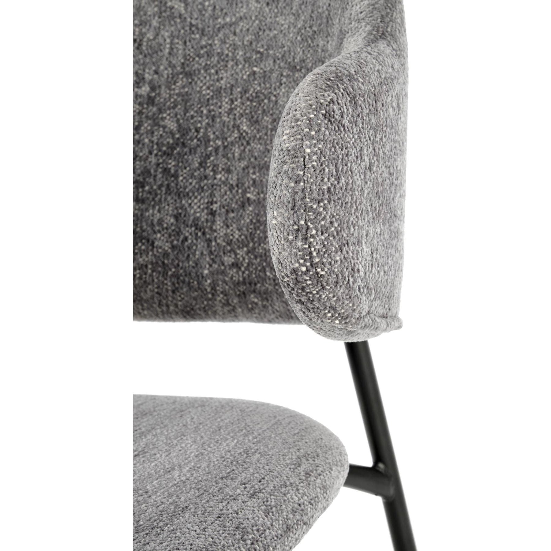 Scaun K497, gri deschis, stofa clasica/metal, 52x62x82 cm