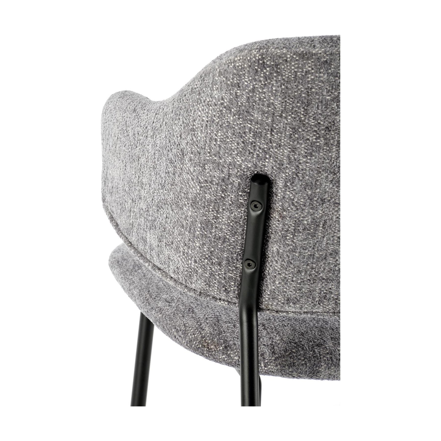 Scaun K497, gri deschis, stofa clasica/metal, 52x62x82 cm