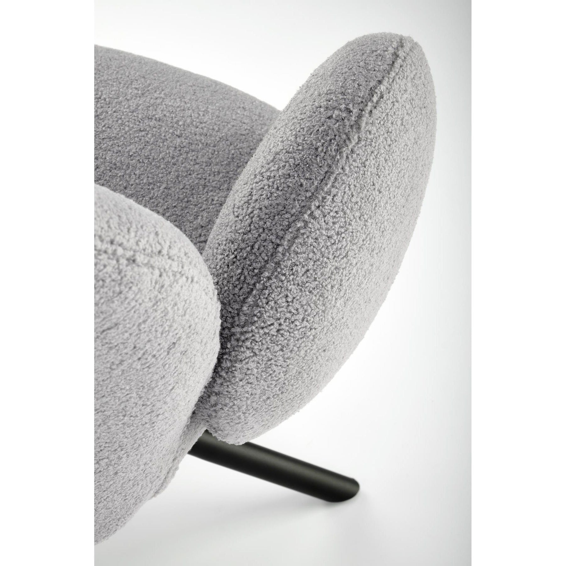 Scaun rotativ K498, gri, stofa/metal, 64x63x90 cm