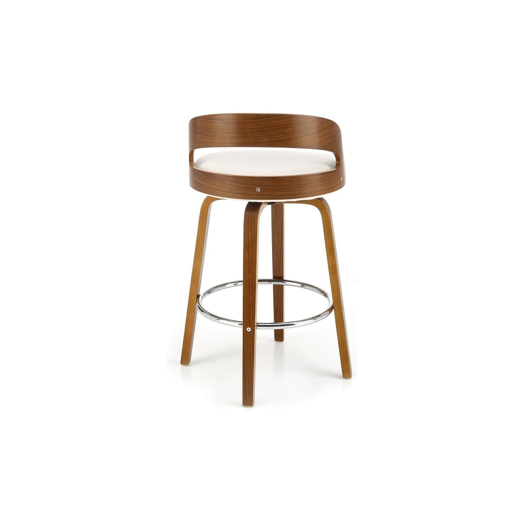 Scaun de bar H110, crem/nuc, 84x47x43 cm