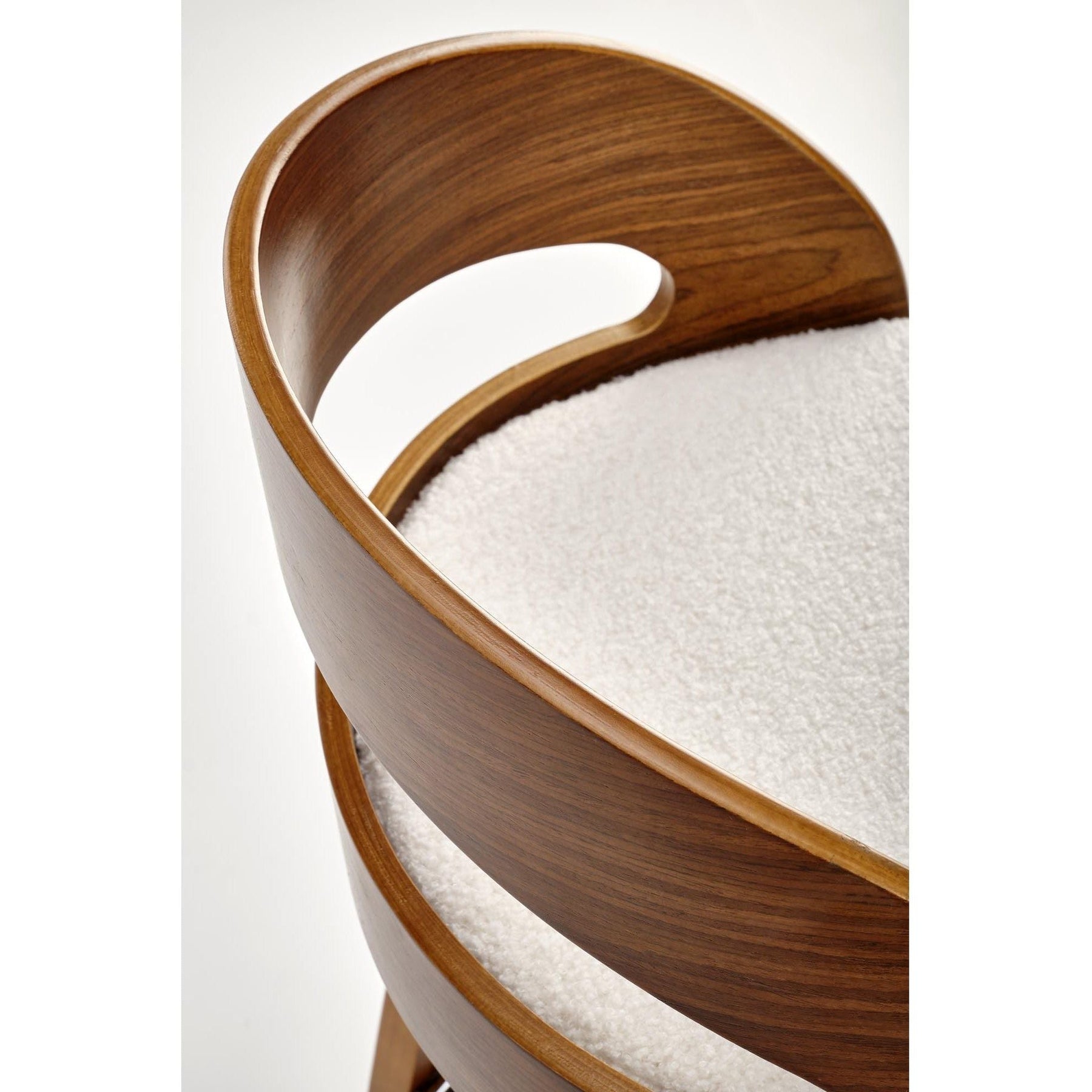 Scaun de bar H110, crem/nuc, 84x47x43 cm
