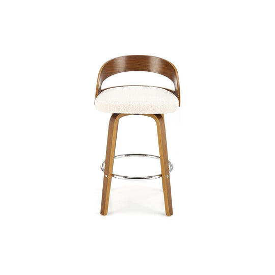 Scaun de bar H110, crem/nuc, 84x47x43 cm