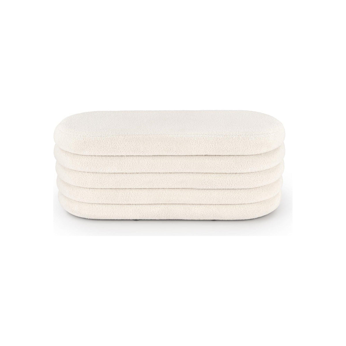 Bancuta BLISS, crem, cu spatiu depozitare, 105x42x42 cm