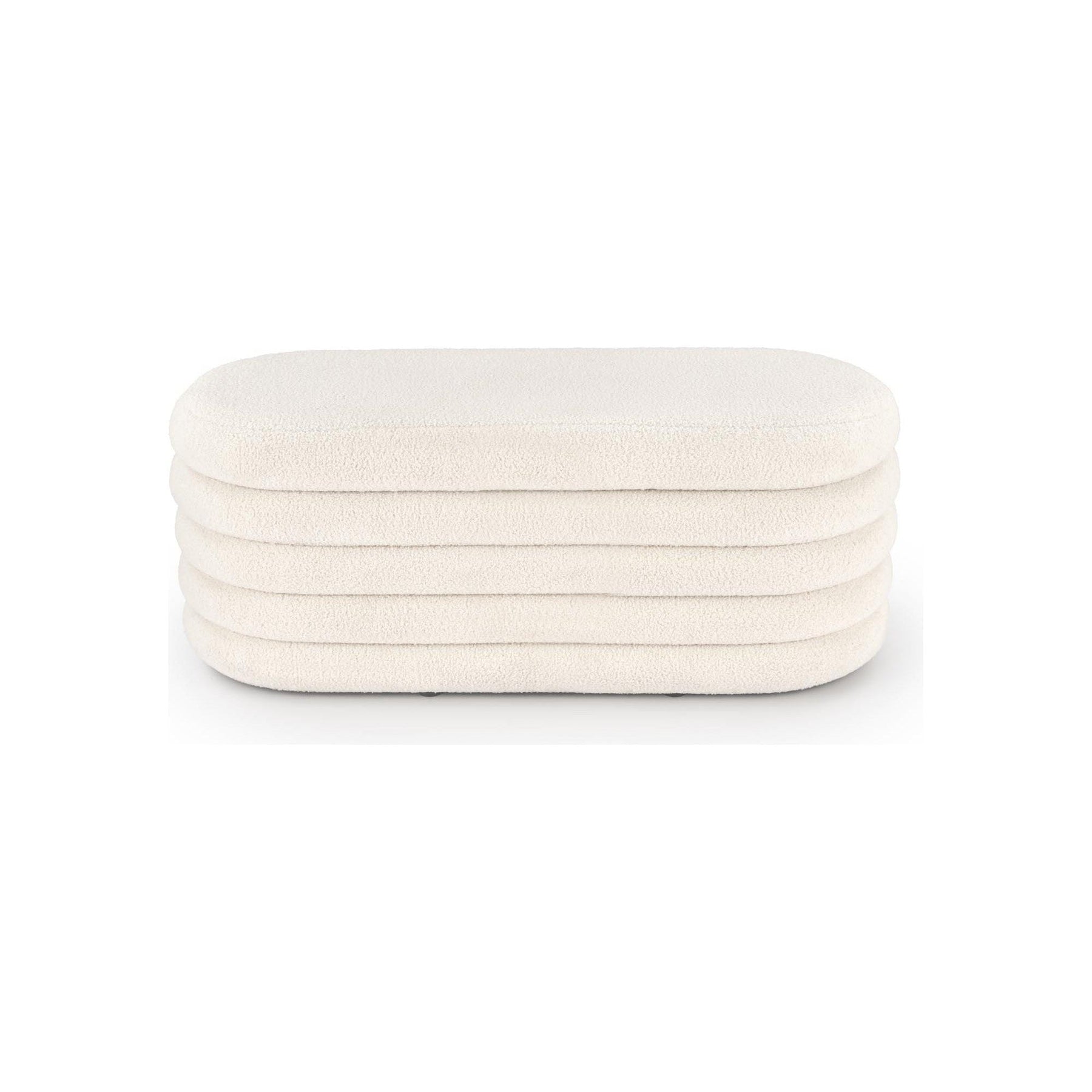 Bancuta BLISS, crem, cu spatiu depozitare, 105x42x42 cm