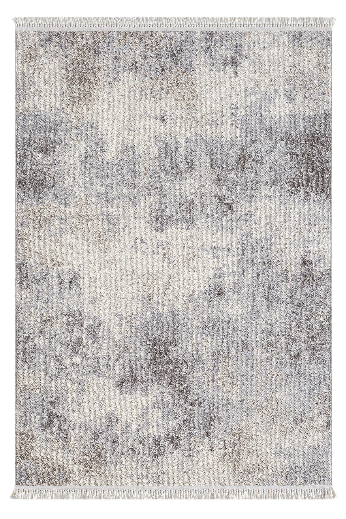 Covor BASTIA, 100x150 cm, forma dreptunghiulara, polipropilena, gri inchis/crem, 1275