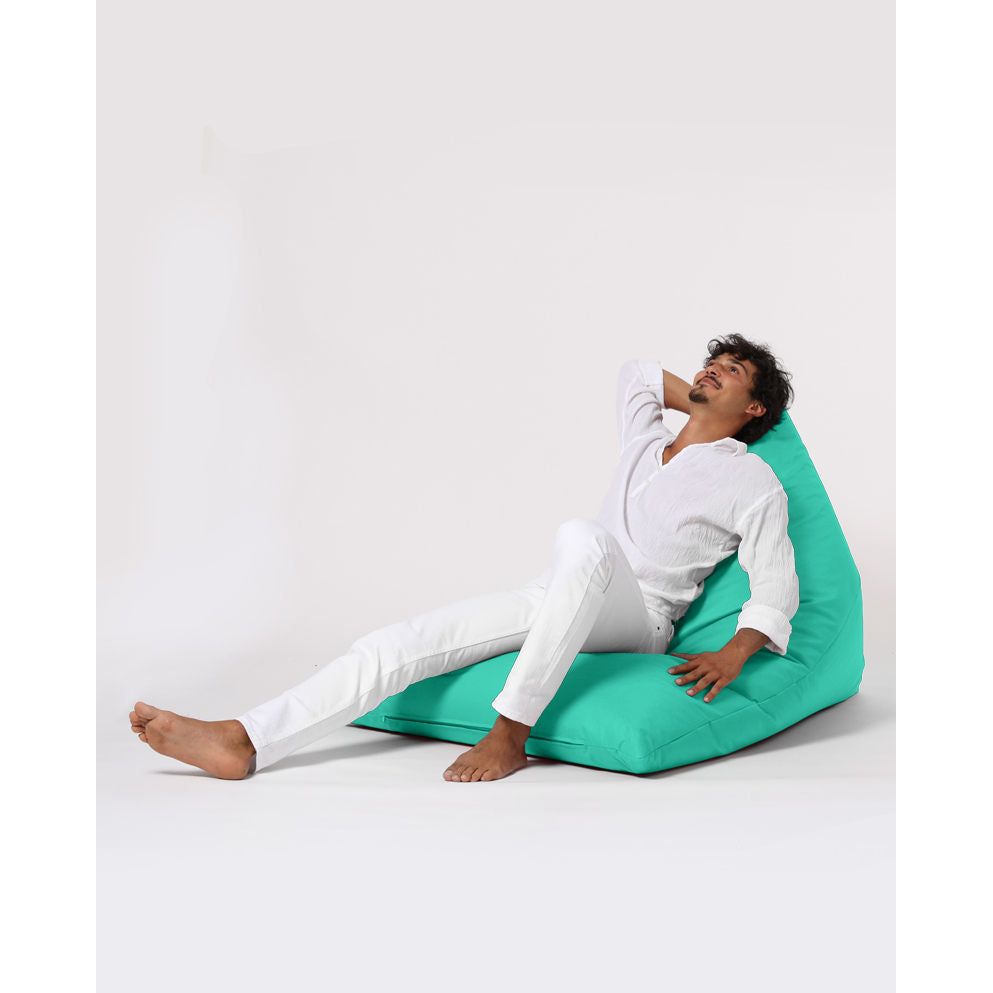 Fotoliu Pyramid Big Bed Pouf, poliester, turcoaz, 145x35x90 cm