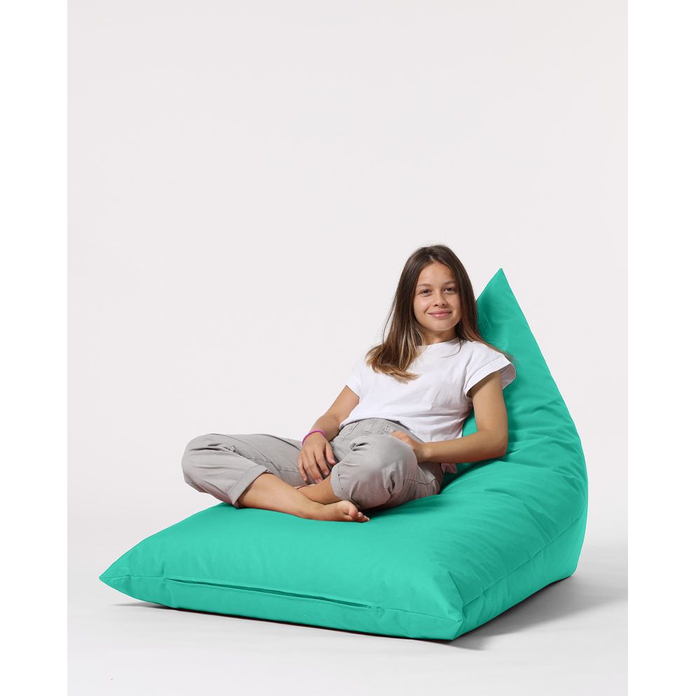 Fotoliu Pyramid Big Bed Pouf, poliester, turcoaz, 145x35x90 cm