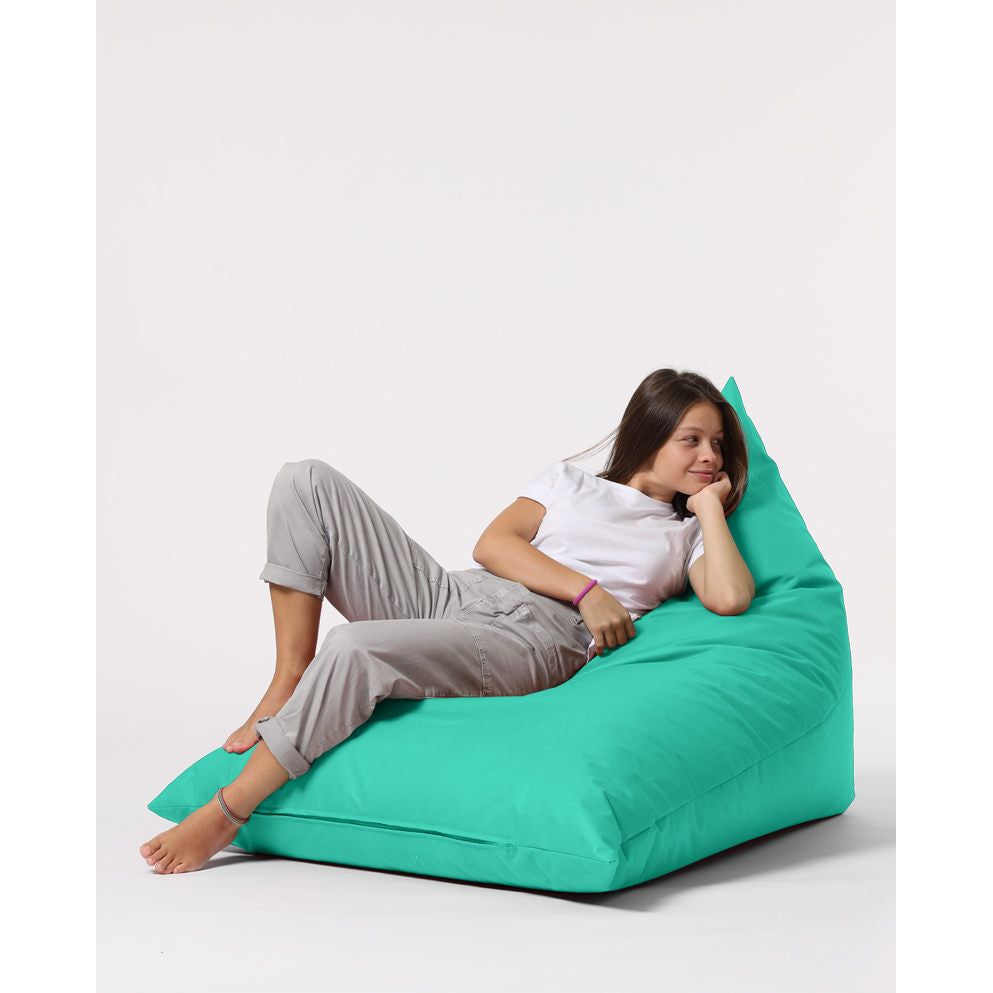 Fotoliu Pyramid Big Bed Pouf, poliester, turcoaz, 145x35x90 cm