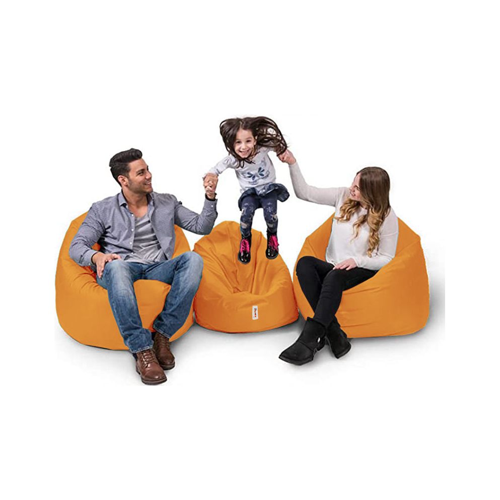 Fotoliu Iyzi 100 Cushion Pouf, poliester, portocaliu, 100x65 cm