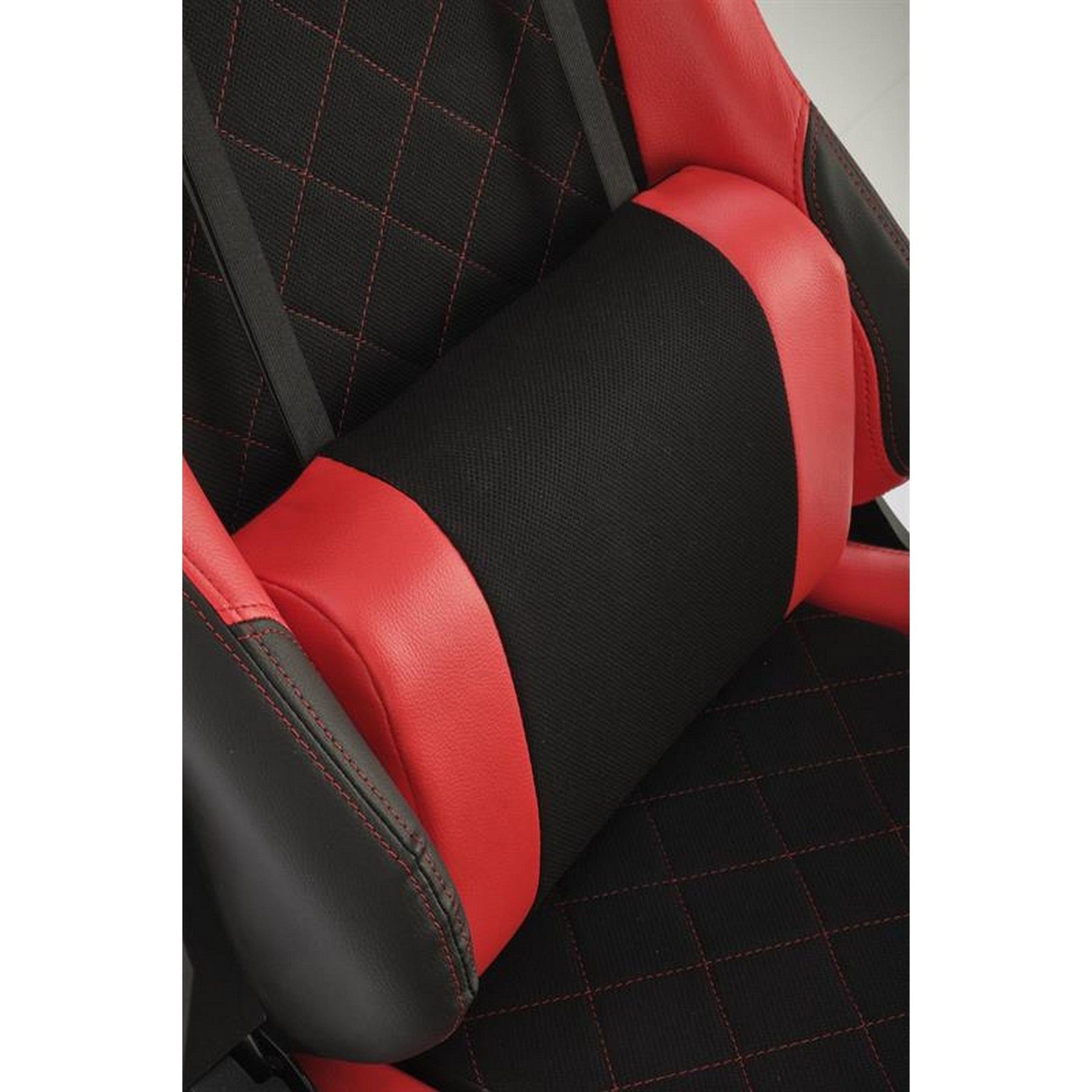 Scaun gaming DRAKE, rosu/negru, stofa, mecanism TILT, 69x62x127 cm