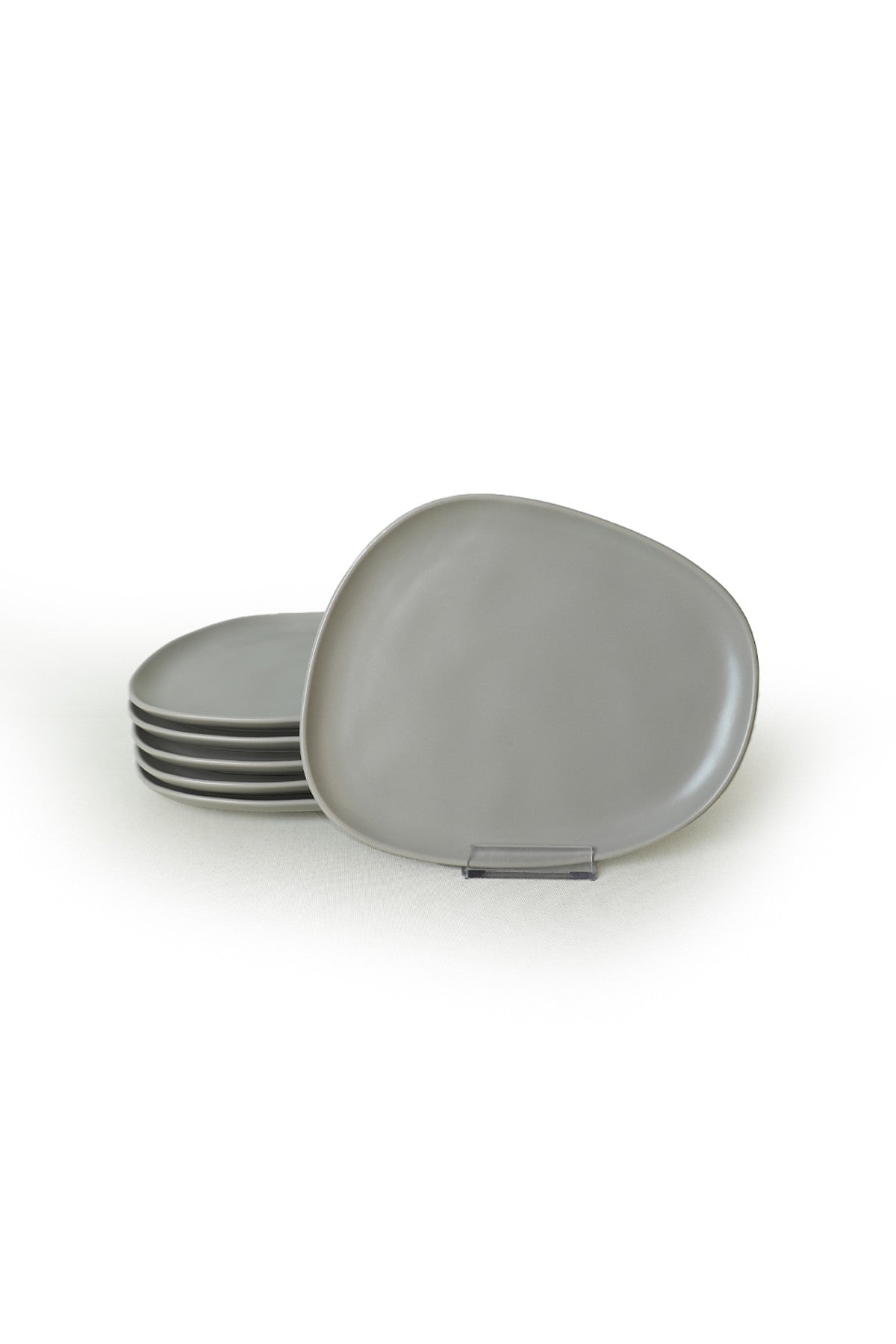 Set 6 farfurii 275KRM2207, gri, ceramica, 23 cm