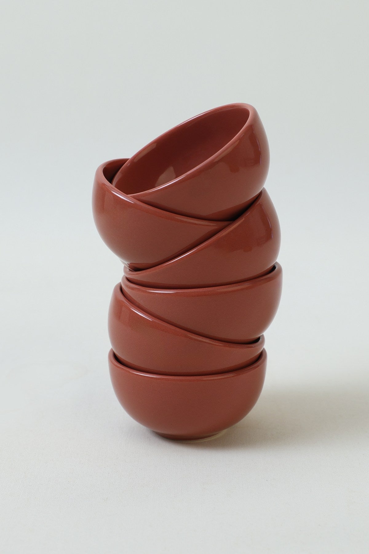 Set 6 boluri X00017481, maro, ceramica, 8 cm