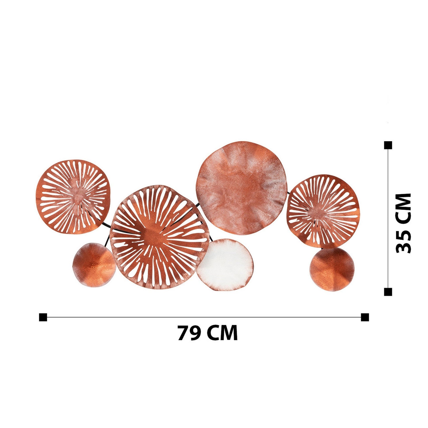 Decoratiune perete ASTRID - CH102-4, multicolor, metal, 79x35 cm