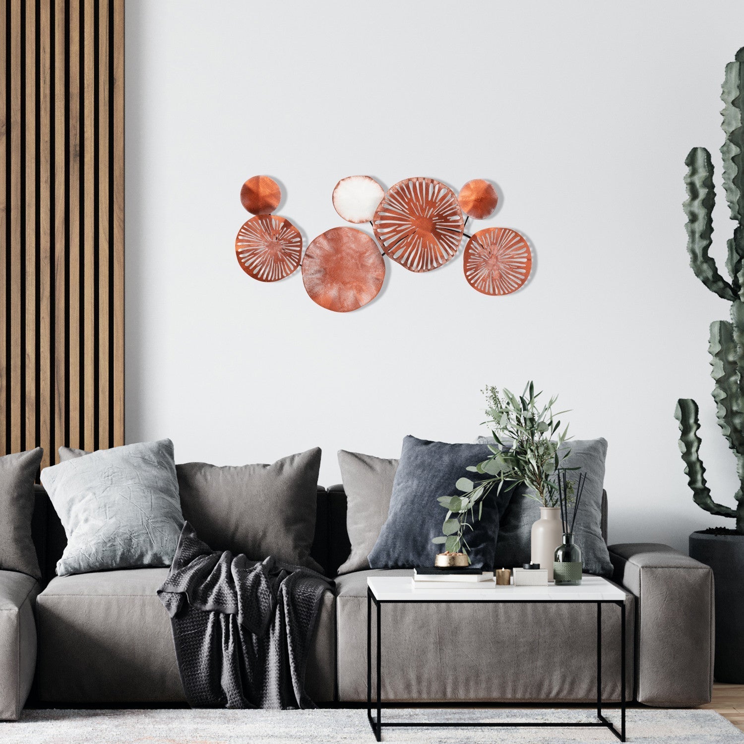 Decoratiune perete ASTRID - CH102-4, multicolor, metal, 79x35 cm