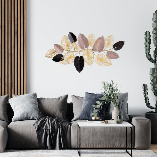 Decoratiune de perete Furize, multicolor, metal 100%, 120x7x61 cm
