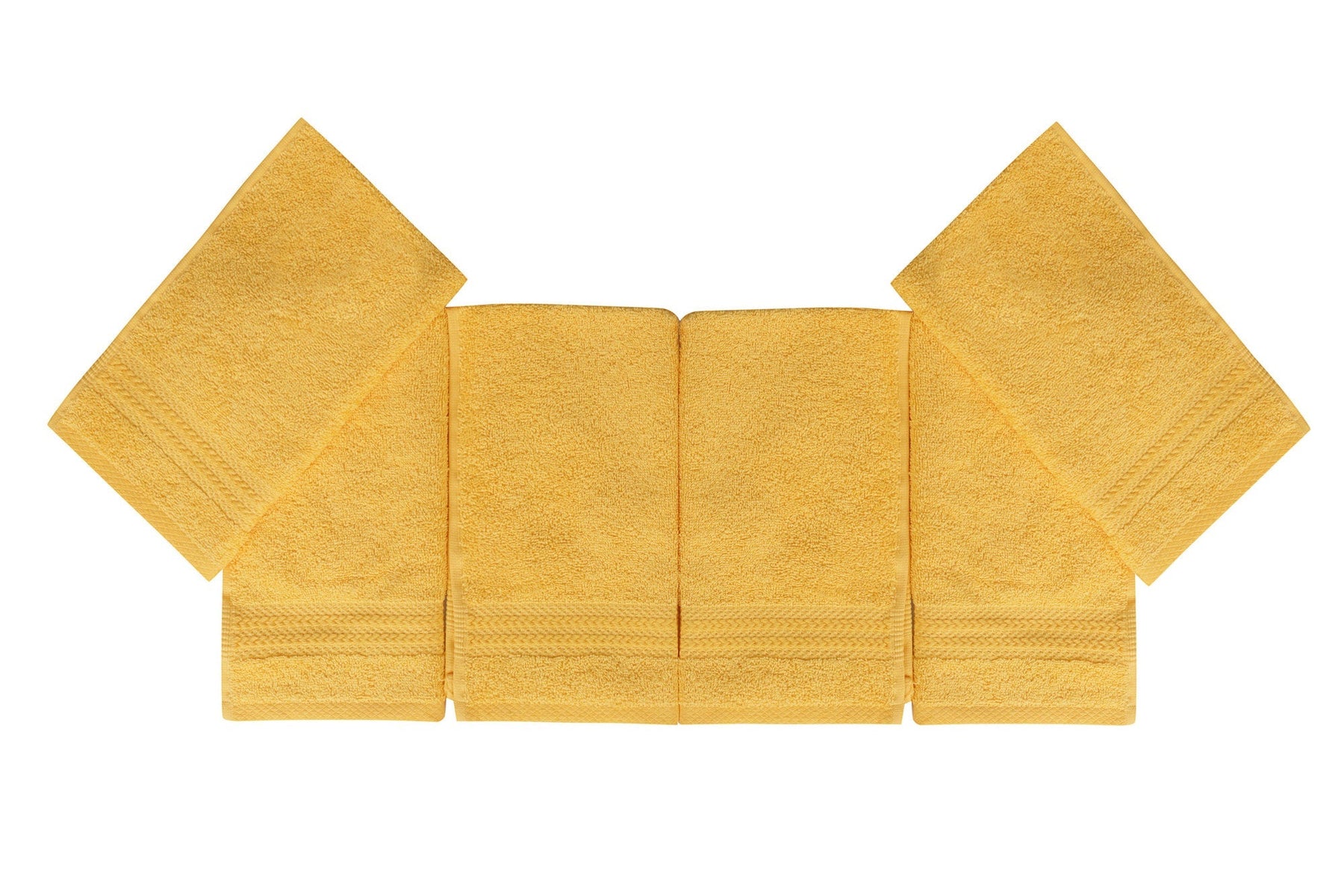 Set 6 prosoape, galben, bumbac, 30x50 cm