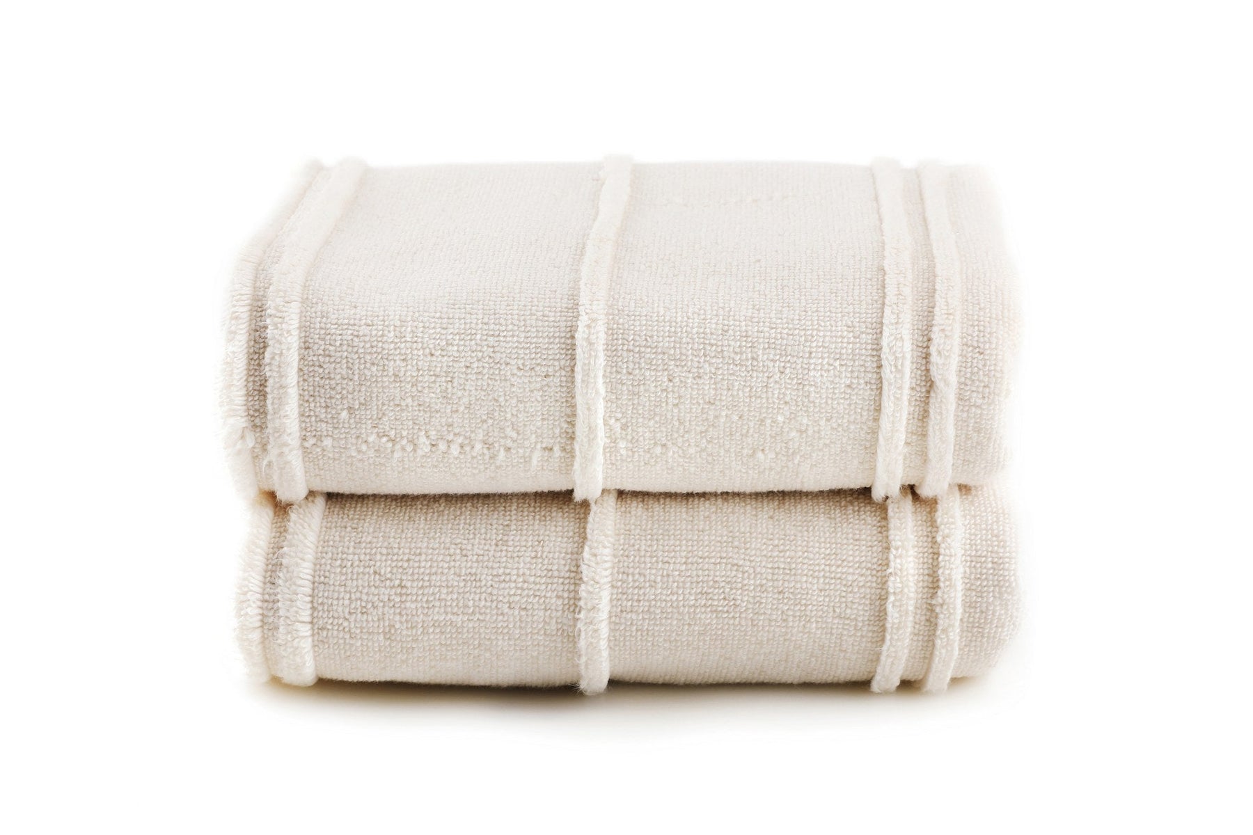 Set 2 prosoape baie ARDEN, crem, bumbac, 50x90 cm