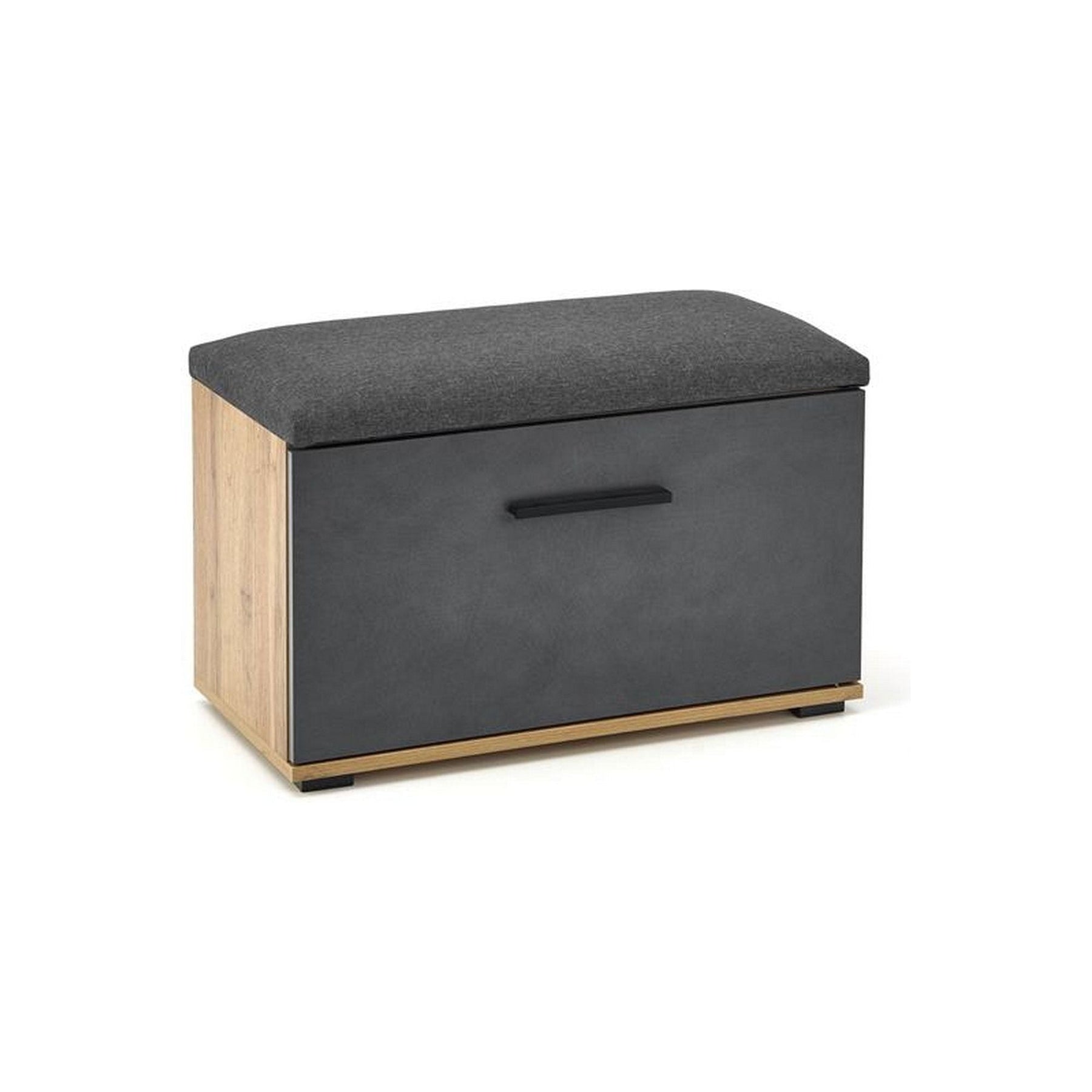 Bancuta LIMA ST2, stejar wotan/gri, PAL laminat 70x32x45 cm