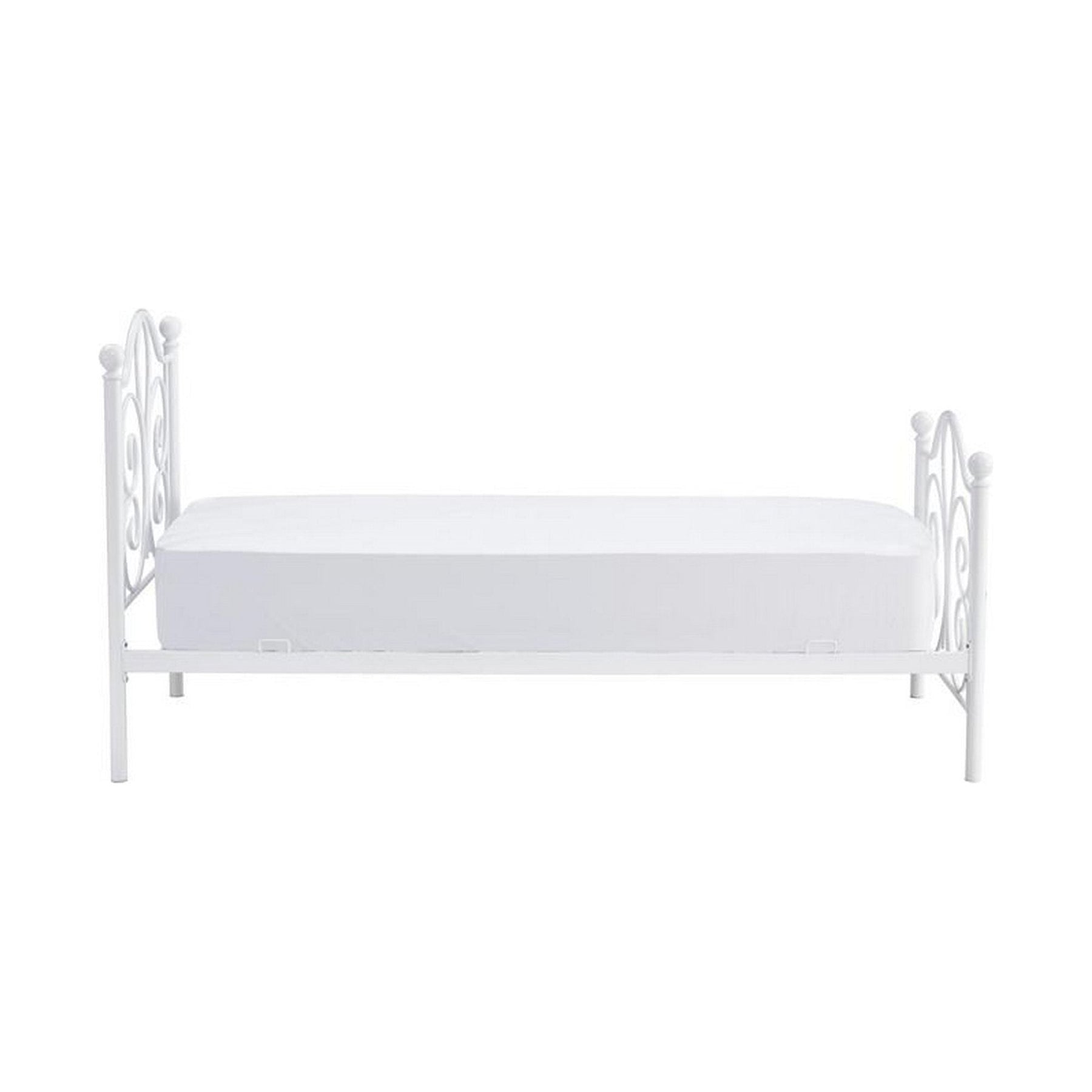 Pat PANAMA 90, alb, cadru metalic, 94x209x93 cm