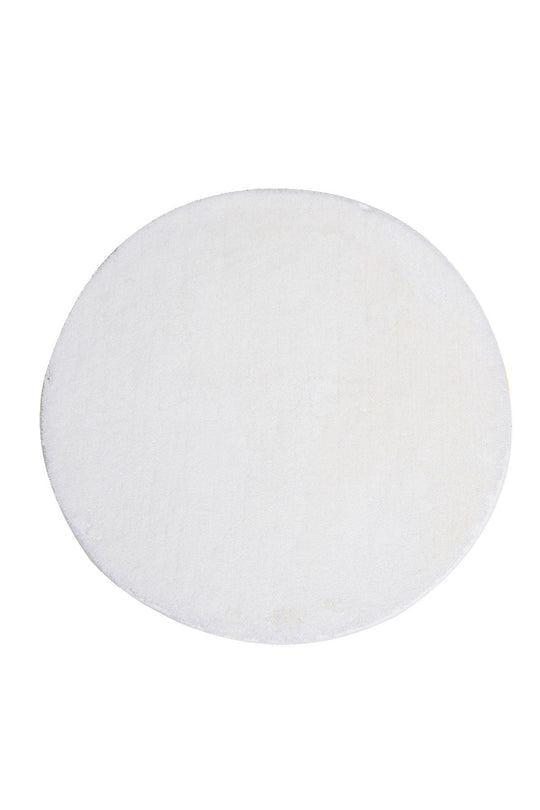 Covoras baie HAVAI, 90x90 cm, forma rotunda, acril, alb