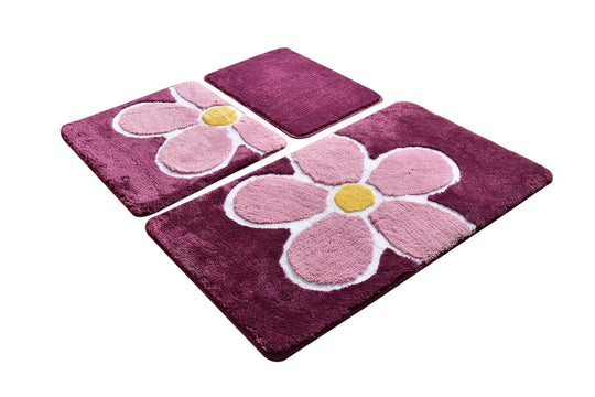 Set 3 covorase baie 359CHL3159, forma dreptunghiulara, acril, multicolor