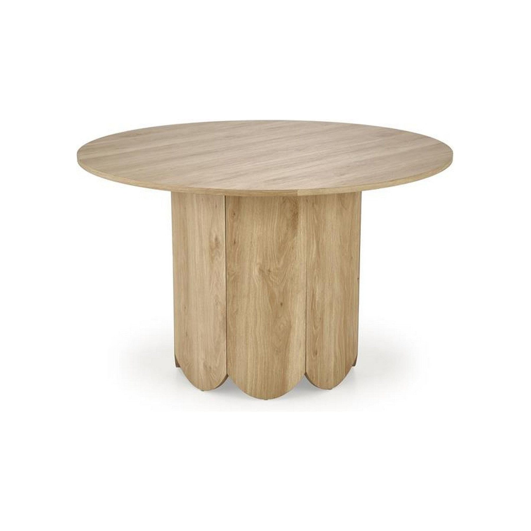 Masa rotunda HUGO, stejar natural furniruit, 120x76 cm
