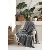 Patura Vizyon, gri antracit, 70% bumbac/30% poliester, 170x210 cm