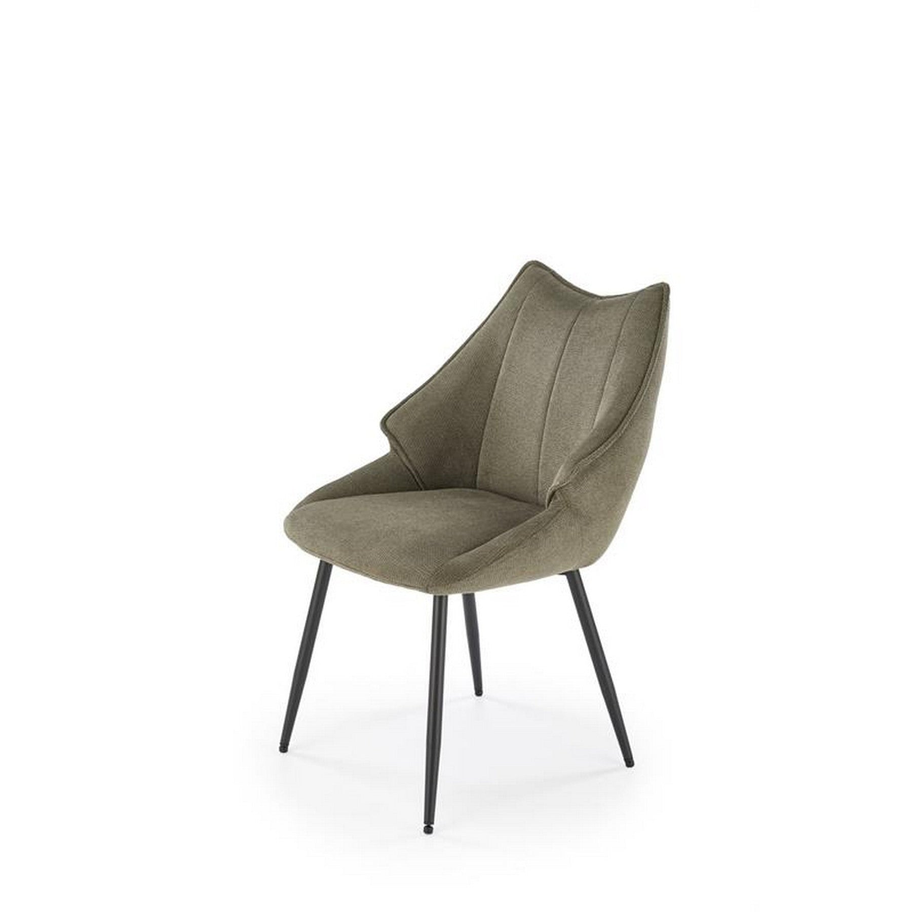 Scaun K543, verde/negru, stofa clasica/metal, 55x60x87 cm