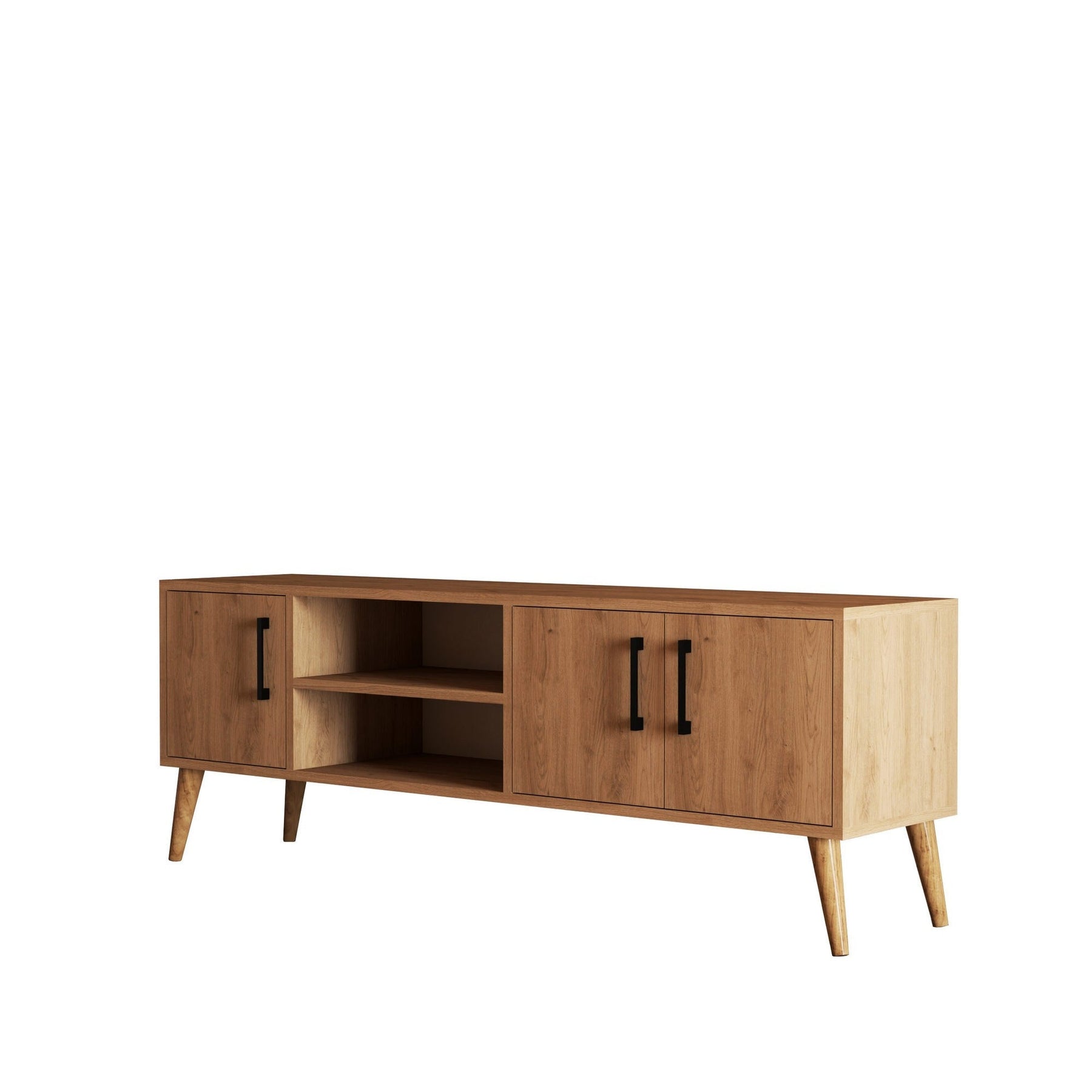Set mobila living 389MZA2122, 3 piese, stejar, PAL melaminat
