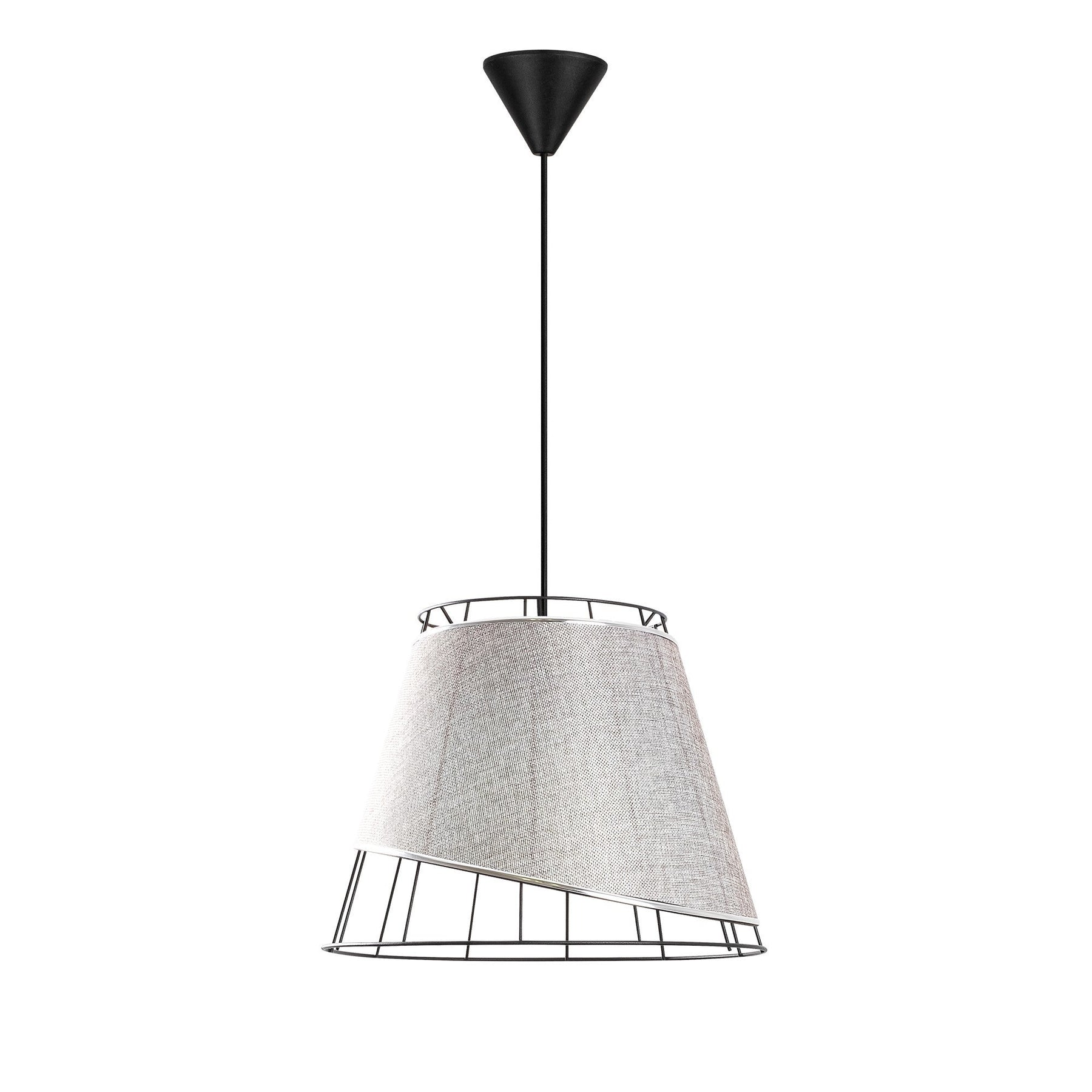 Lustra CONIFORM, gri/negru, metal, 30x65 cm