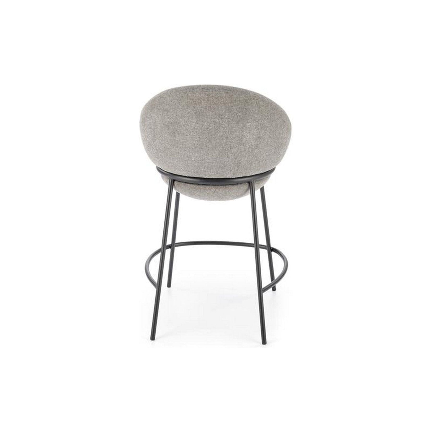Scaun de bar H118, gri/negru, stofa clasica, 53x57x90 cm
