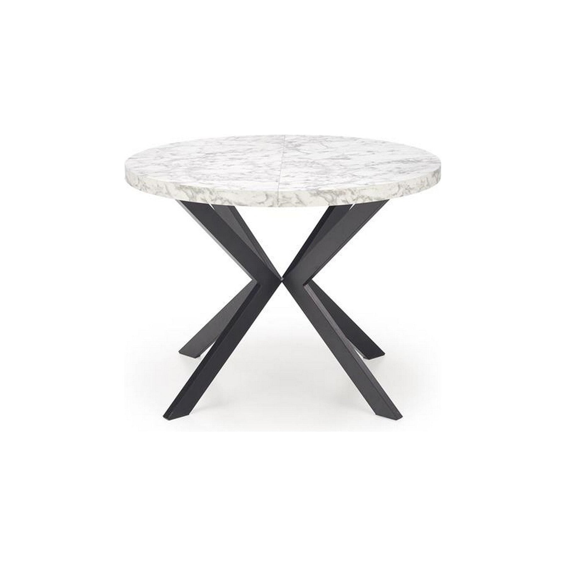Masa extensibila PERONI, alb/gri/negru, PAL furniruit /otel, 100/250x100x75 cm